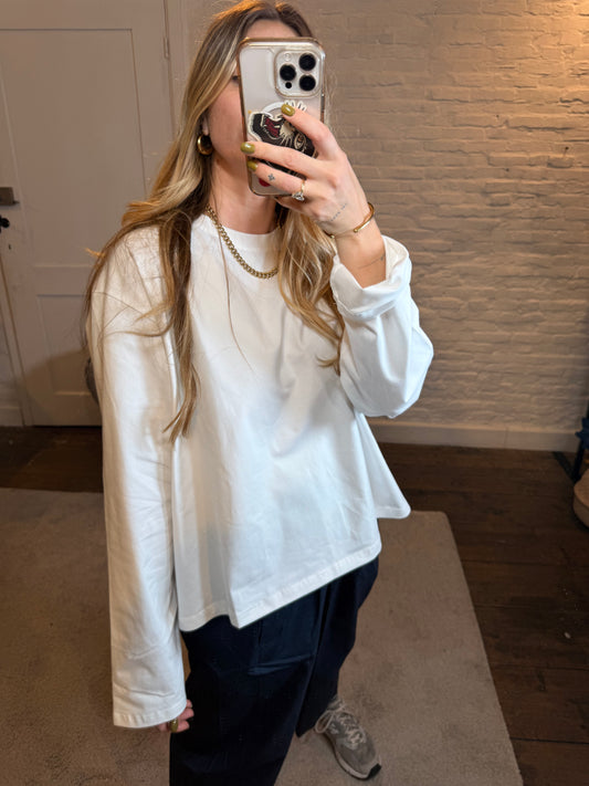 Oversized longsleeve - wit
