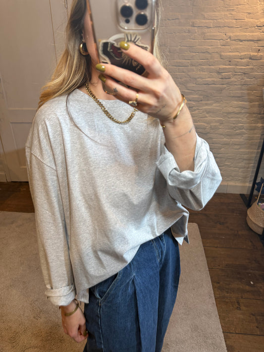 Oversized longsleeve - grijs